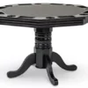 Black Octagon Convertible Poker Table