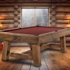 Telluride Pool Table sitting in a rustic style barndominium